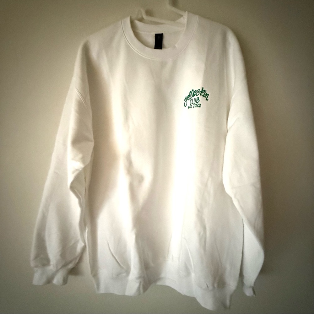 NWOT Gildan L White byava Jelloskin Club Sweatshirt
